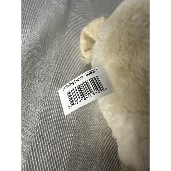 Fuzzy Lamb Llama Off White Stuffed Animal, Tan Plush 12” Tall - Picture 8 of 10